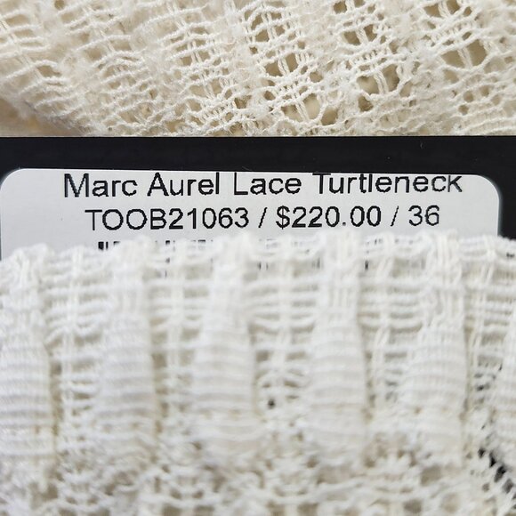 Marc Aurel Women's White Lace Turtleneck Size 38 & 40 - Picture 4 of 8